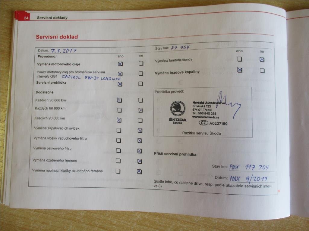 Škoda Octavia Sedan / Limuzína 1,6 l 75 kw