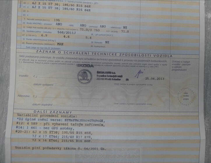 Škoda Rapid Sedan / Limuzína 1,2 l 77 kw