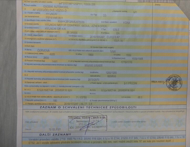 Hyundai Kona SUV / Terénní 998,0 88 kw