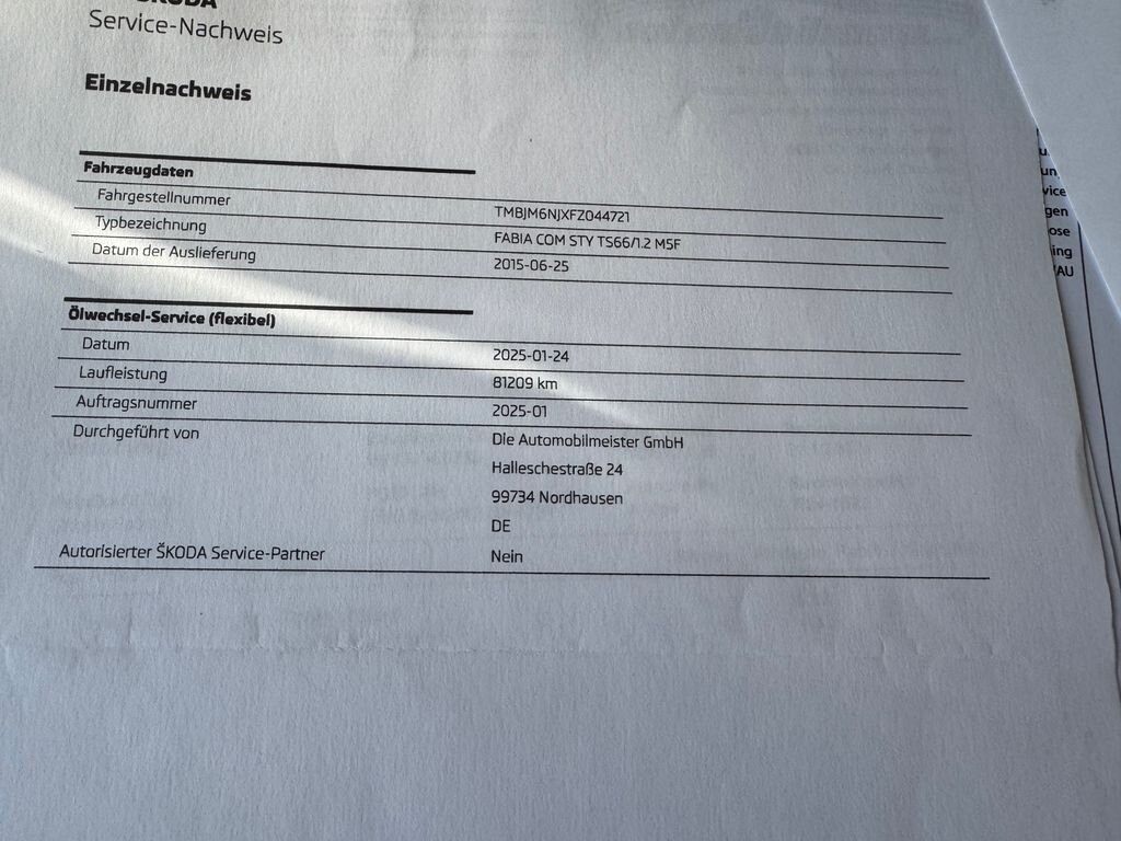 Škoda Fabia Kombi 1,2 l 66 kw