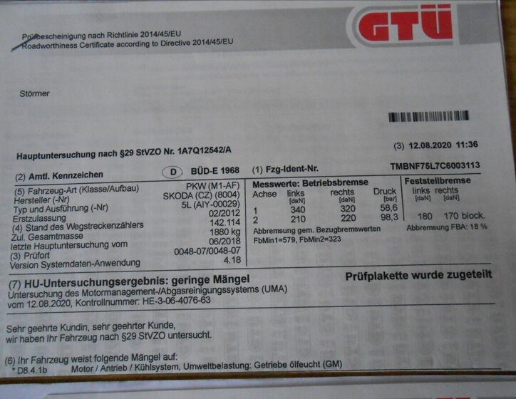 Škoda Yeti Kombi 1,2 l 77 kw