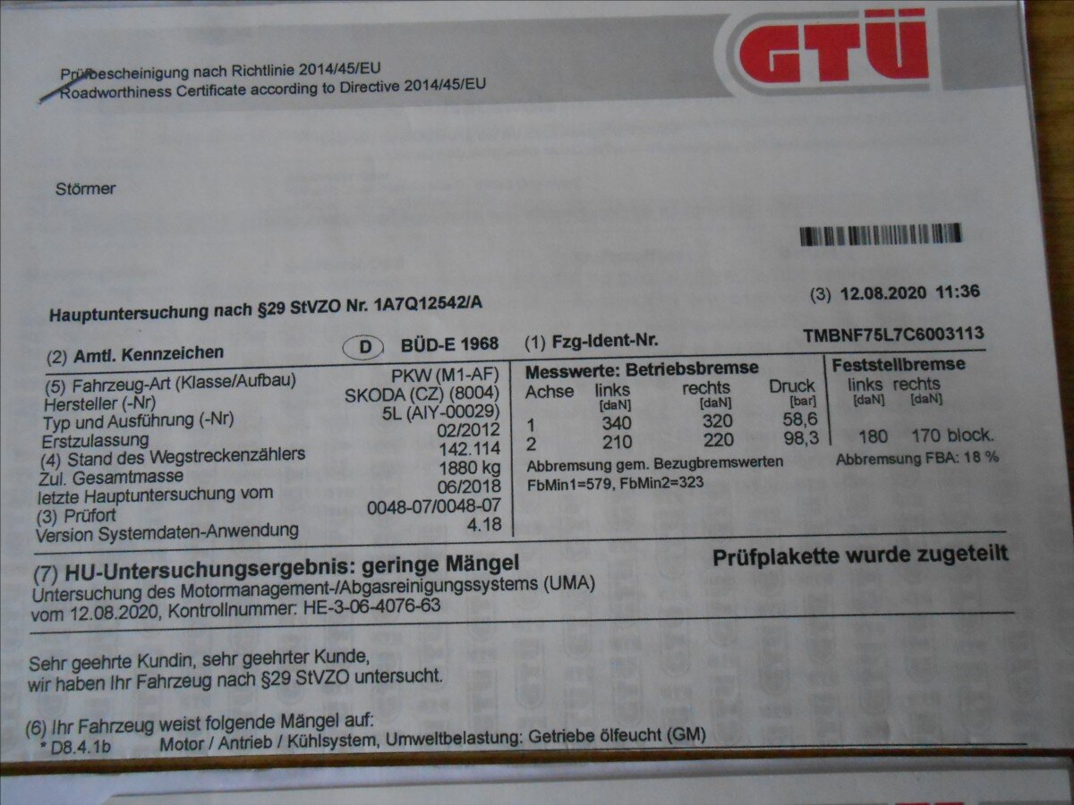 Škoda Yeti Kombi 1,2 l 77 kw