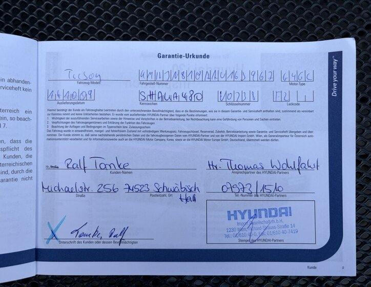 Hyundai Tucson Kombi 2,0 l 104 kw