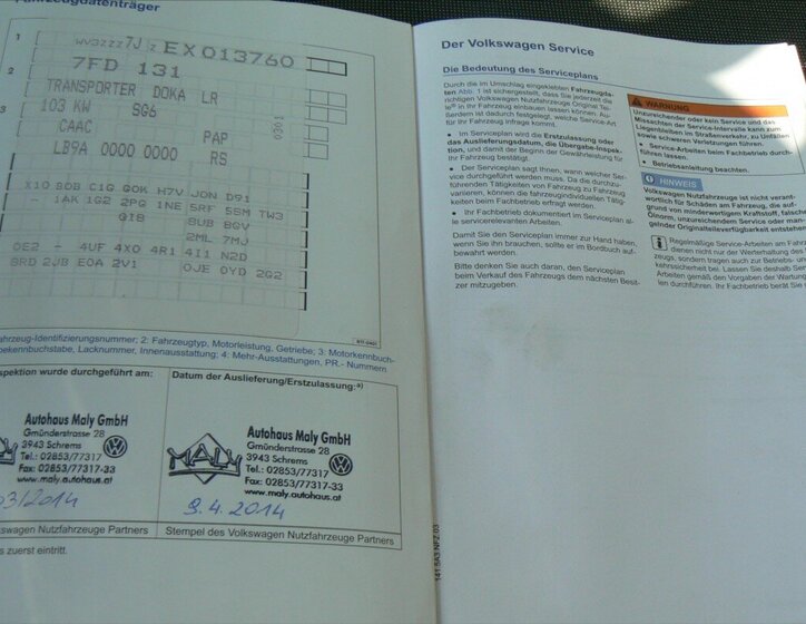 Volkswagen Transporter Sklápěč 2,0 l 103 kw