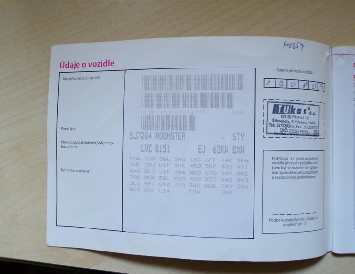 Škoda Roomster Kombi 1,4 l 63 kw