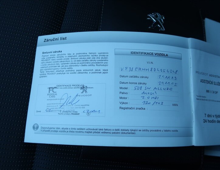 Peugeot 508 Kombi 2,0 l 120 kw