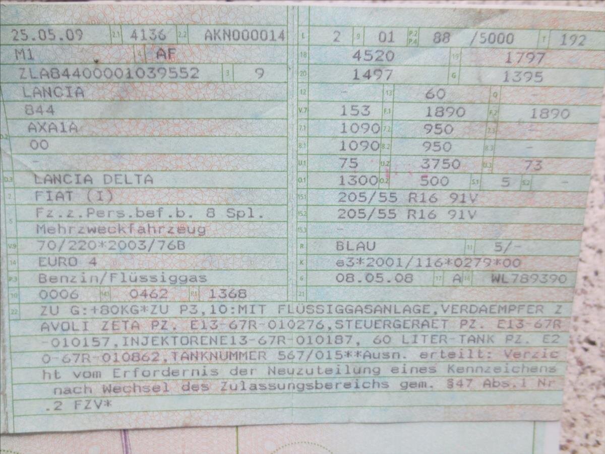 Lancia Delta Hatchback 1,4 l 88 kw