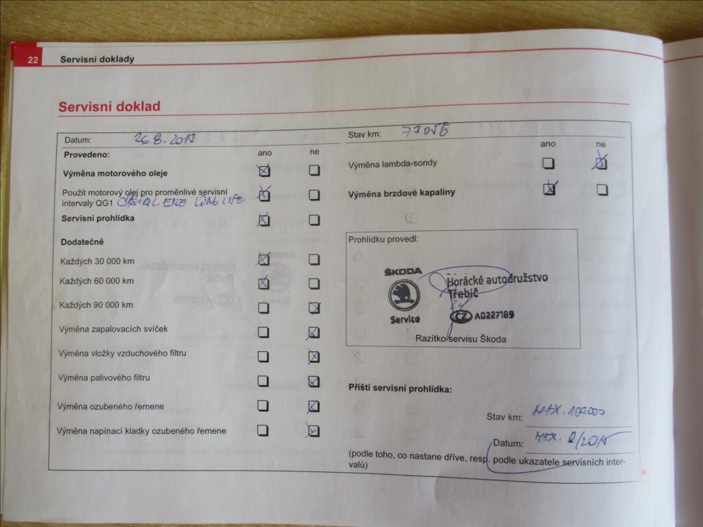 Škoda Octavia Sedan / Limuzína 1,6 l 75 kw