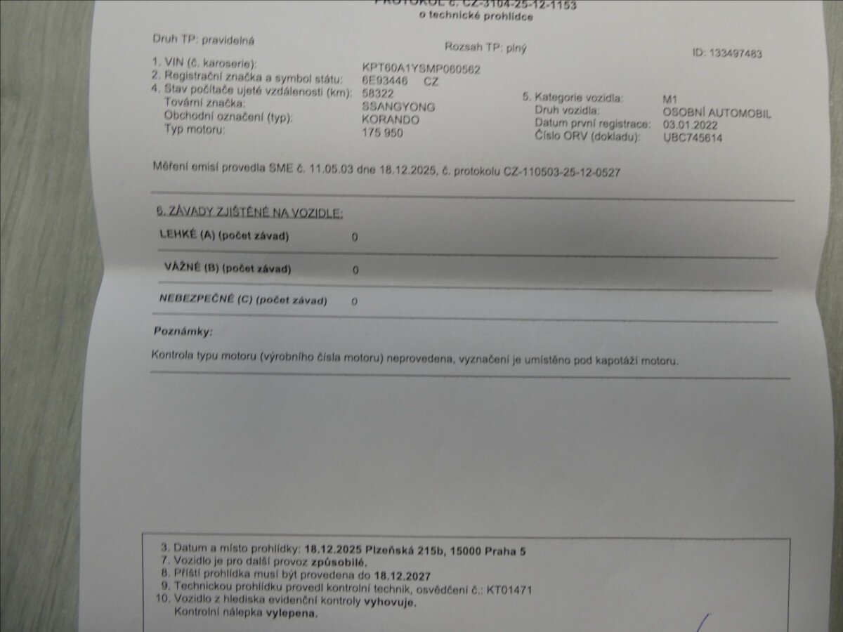 SsangYong Korando SUV / Terénní 1,5 l 120 kw