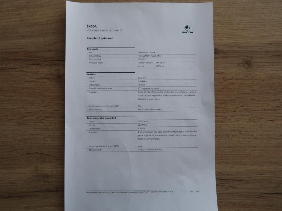 Škoda Fabia Kombi 1,2 l 66 kw