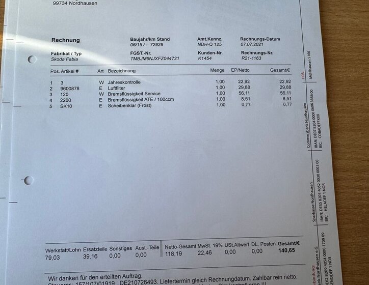 Škoda Fabia Kombi 1,2 l 66 kw