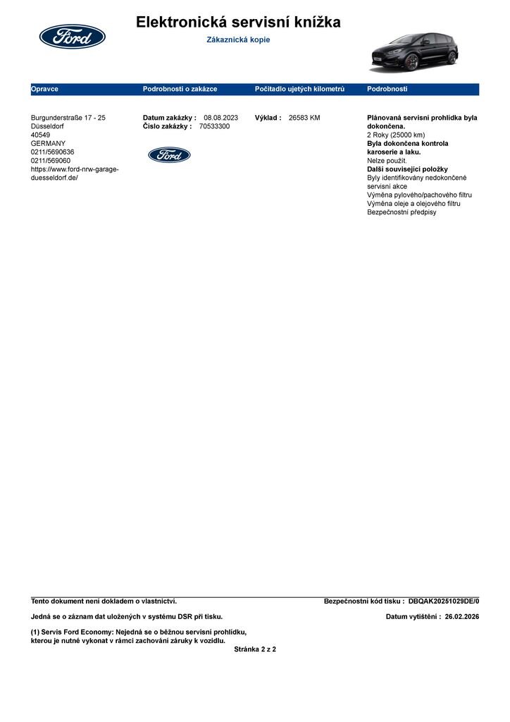 Ford S-MAX MPV 2,5 l 140 kw