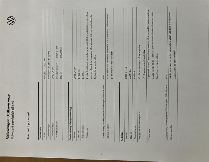 Volkswagen Transporter Valník 2,0 l 66 kw