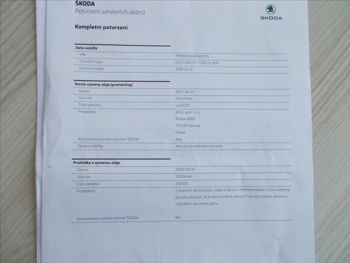 Škoda Octavia Kombi 1,6 l 85 kw