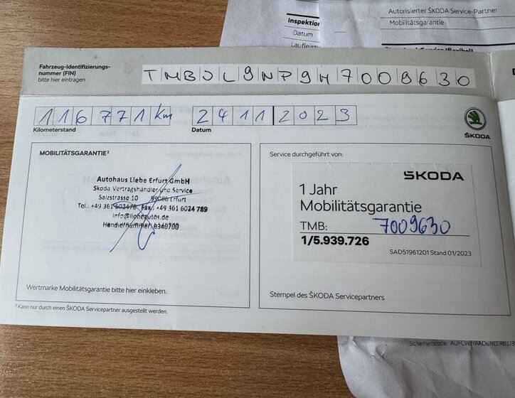 Škoda Superb Kombi 1,8 l 132 kw