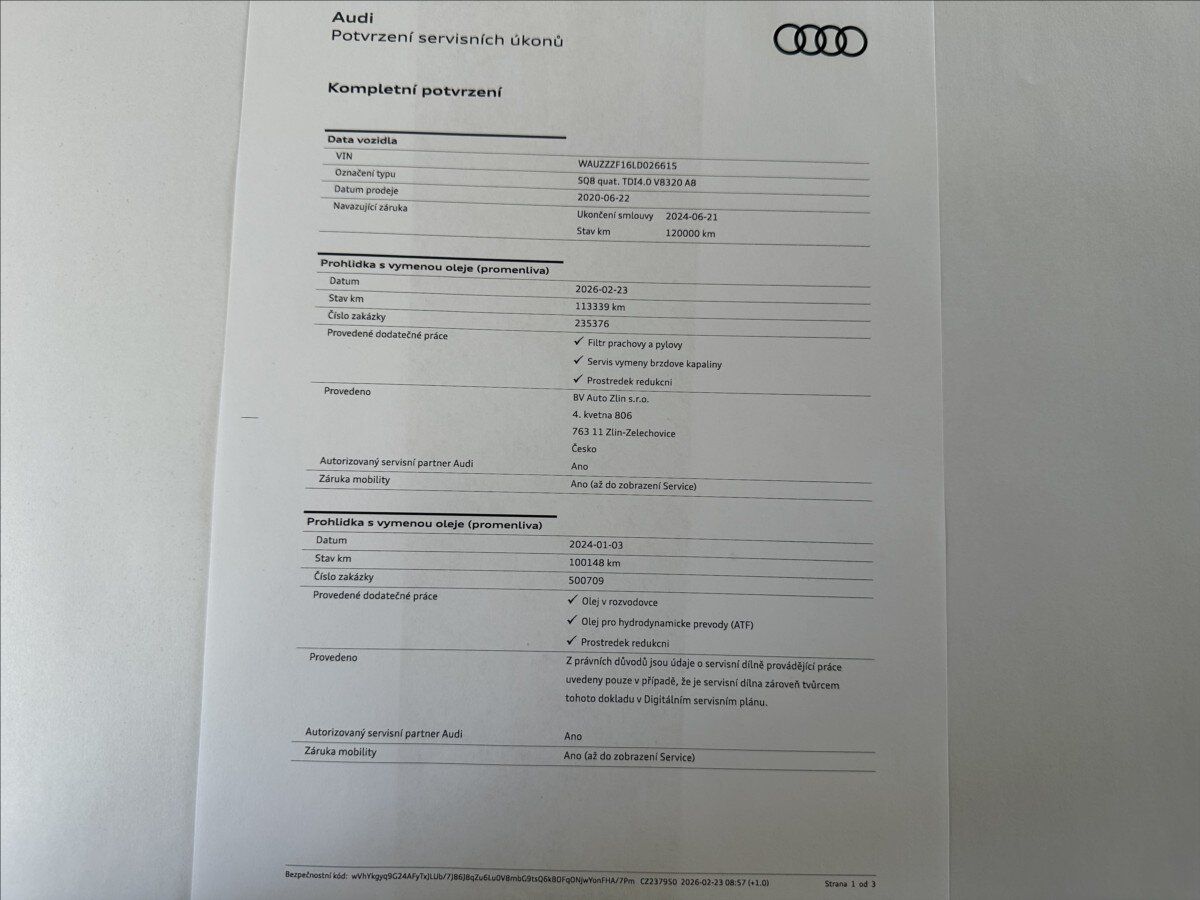 Audi SQ8 SUV / Terénní 4,0 l 320 kw