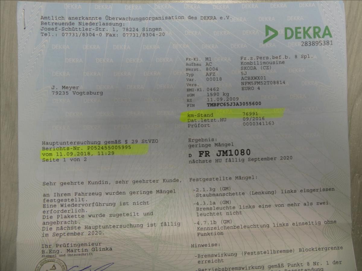 Škoda Fabia Kombi 1,4 l 63 kw