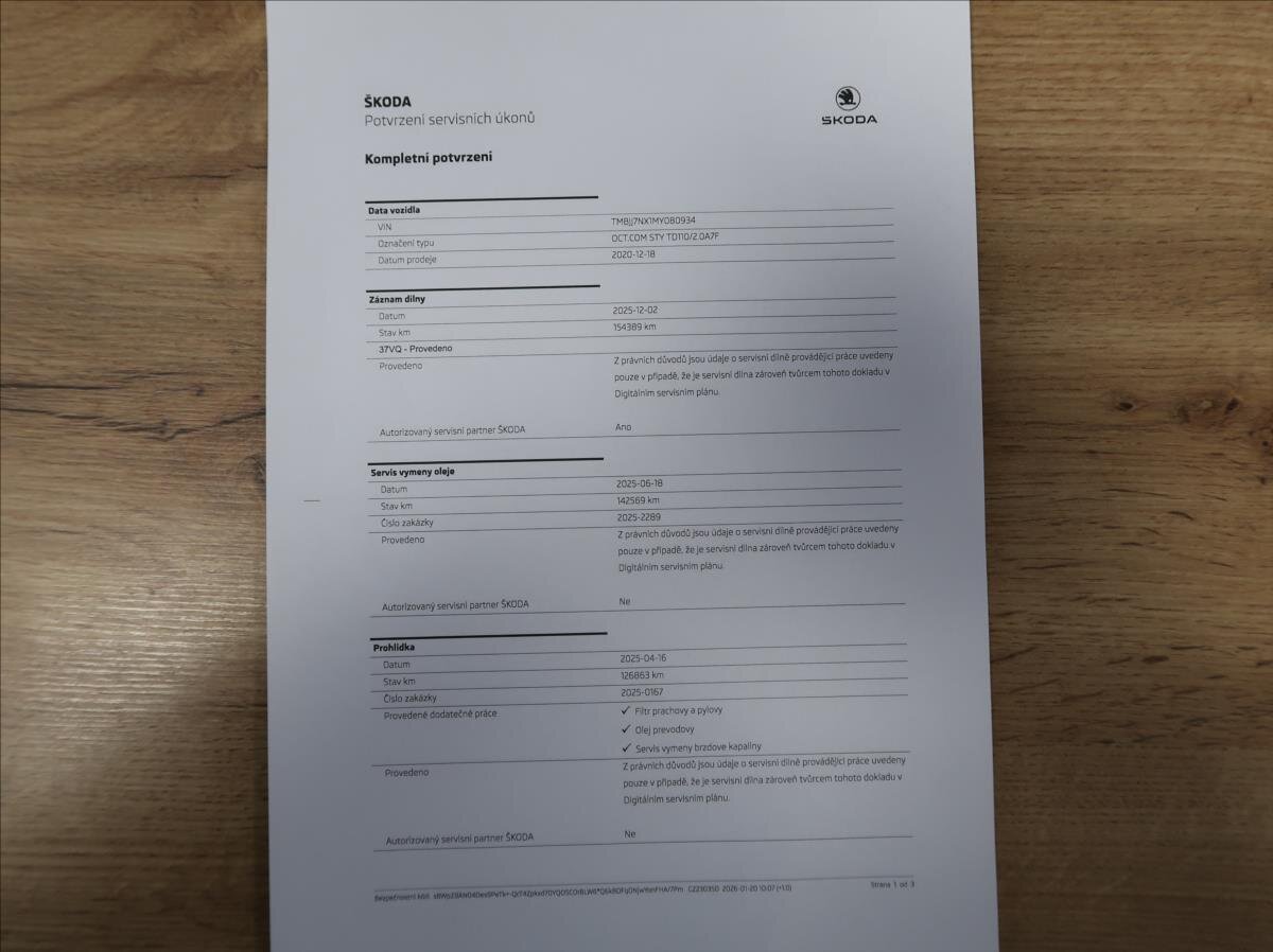 Škoda Octavia Kombi 2,0 l 110 kw