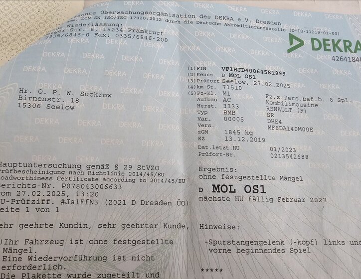 Dacia Duster Kombi 1,3 l 96 kw