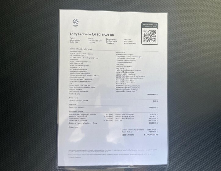 Volkswagen Caravelle Ostatní 2,0 l 110 kw