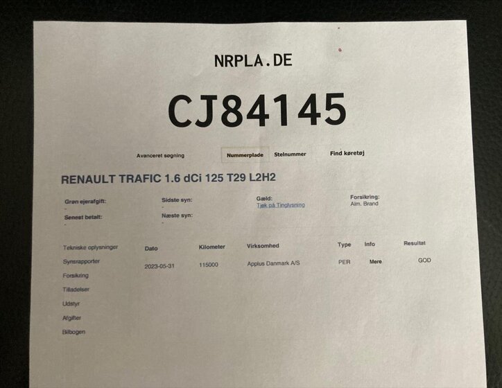 Renault Trafic Ostatní 1,6 l 92 kw