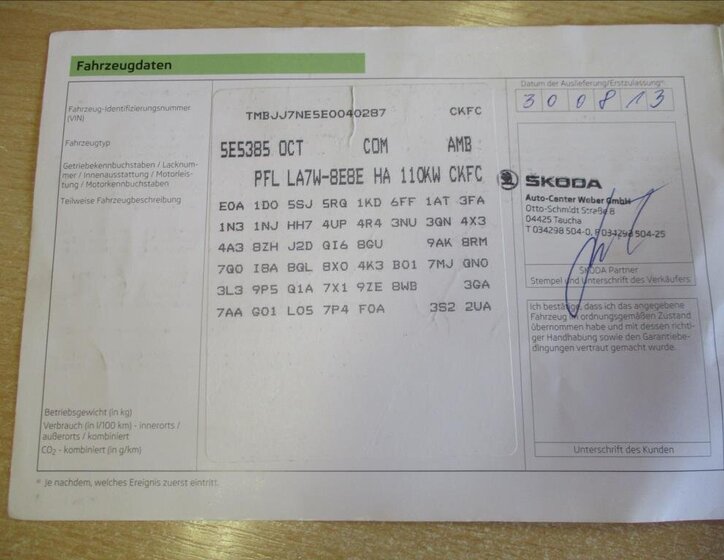 Škoda Octavia Kombi 2,0 l 110 kw