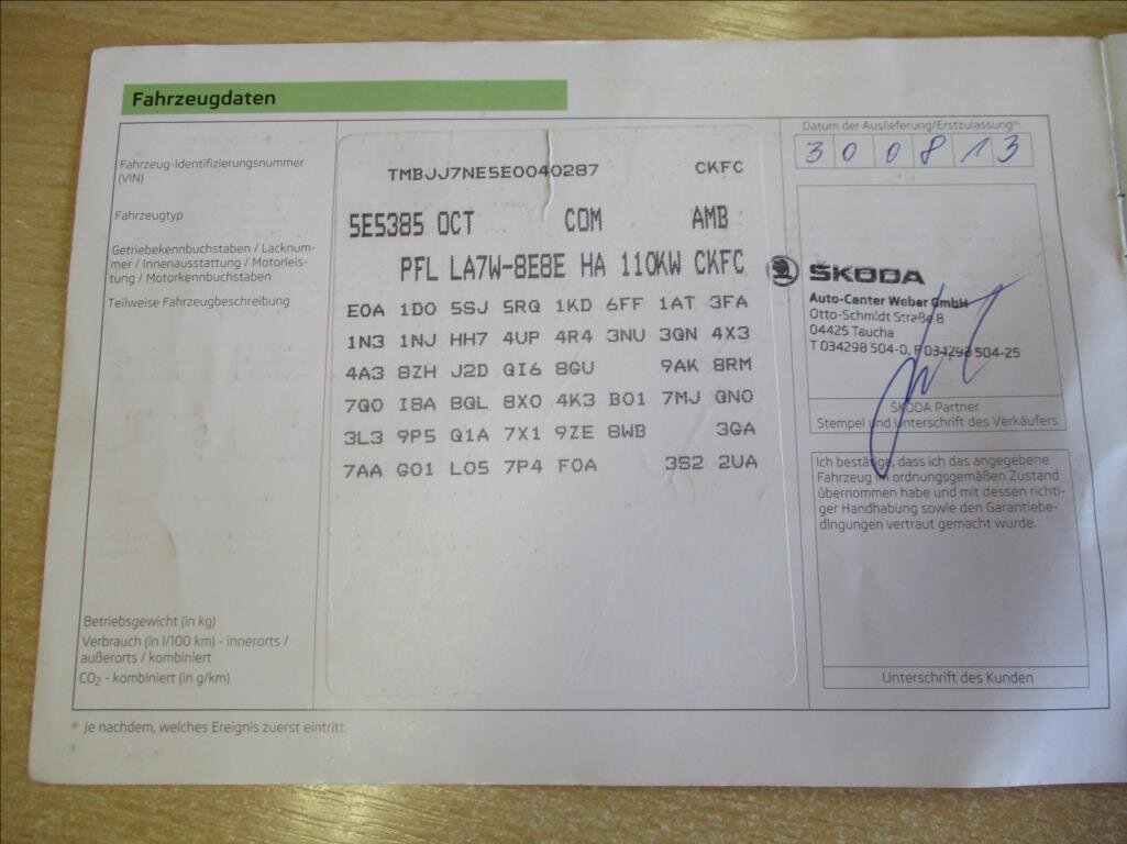 Škoda Octavia Kombi 2,0 l 110 kw