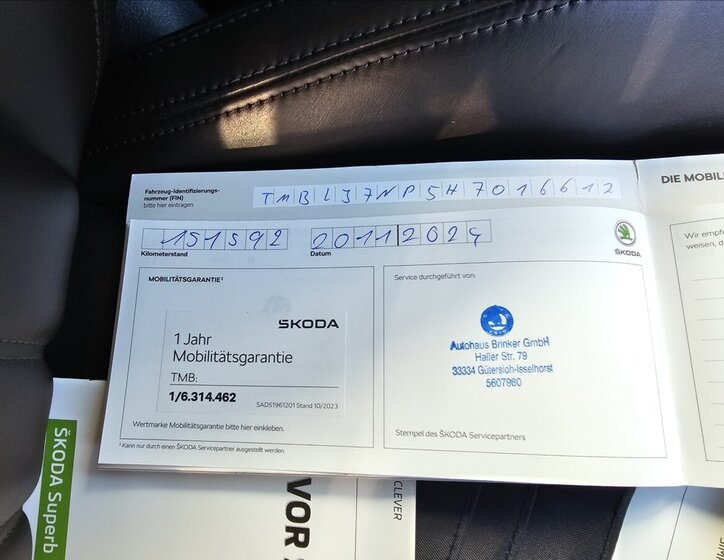 Škoda Superb Kombi 2,0 l 140 kw