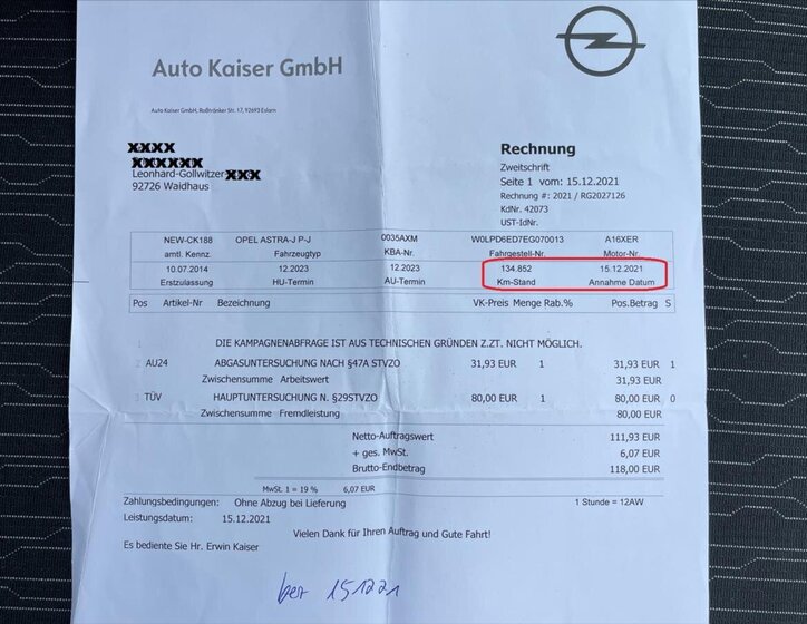 Opel Astra Hatchback 1,6 l 85 kw