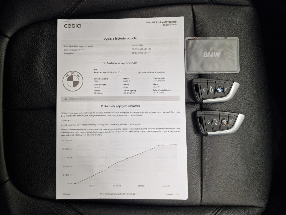 BMW Řada 2 Sedan / Limuzína 2,0 l 110 kw