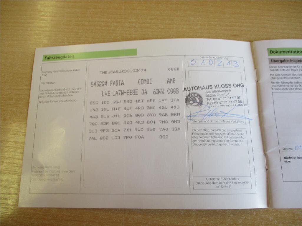 Škoda Fabia Kombi 1,4 l 63 kw