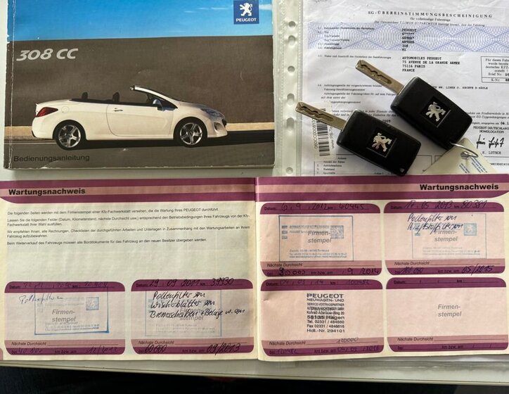 Peugeot 308 Kabriolet 1,6 l 82 kw