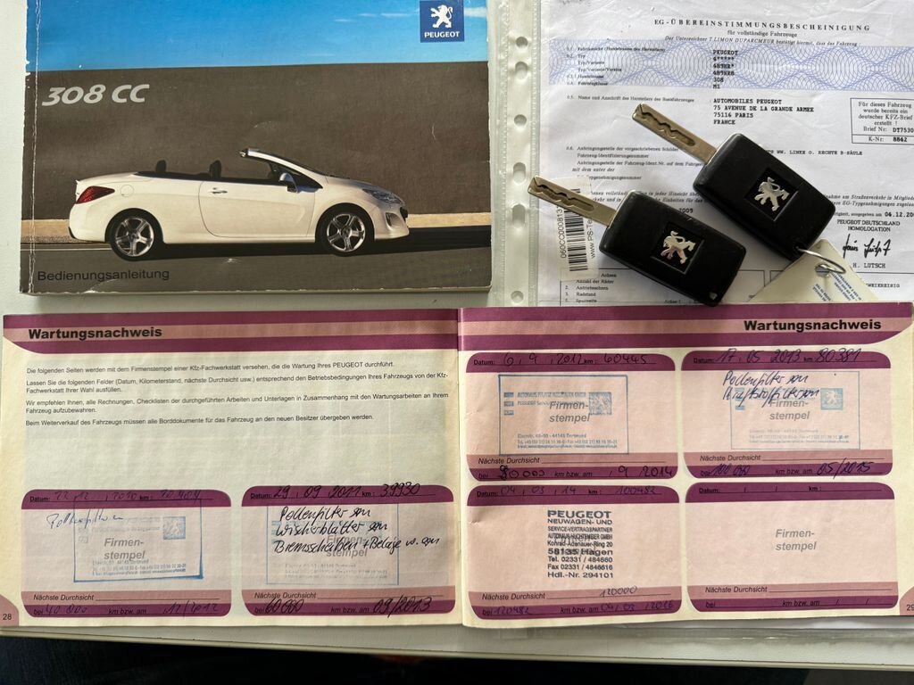 Peugeot 308 Kabriolet 1,6 l 82 kw