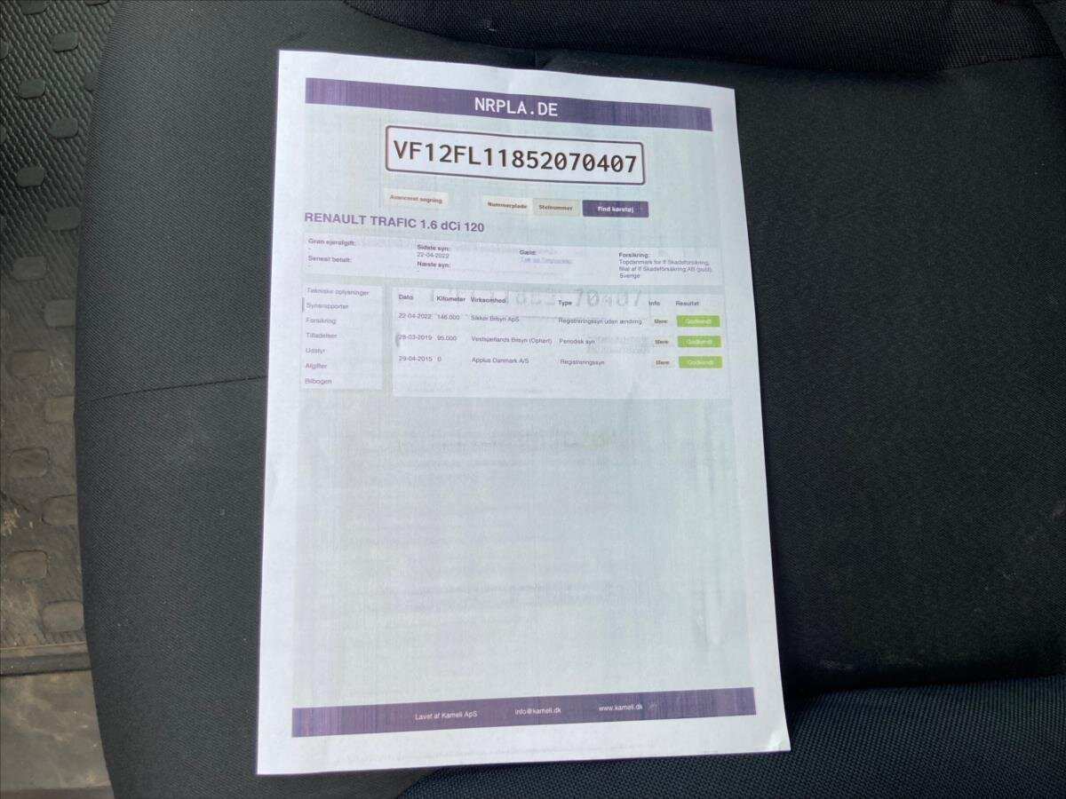 Renault Trafic Kombi 1,6 l 88 kw