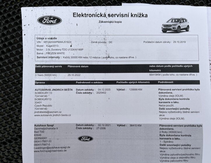 Ford Kuga Kombi 2,0 l 132 kw