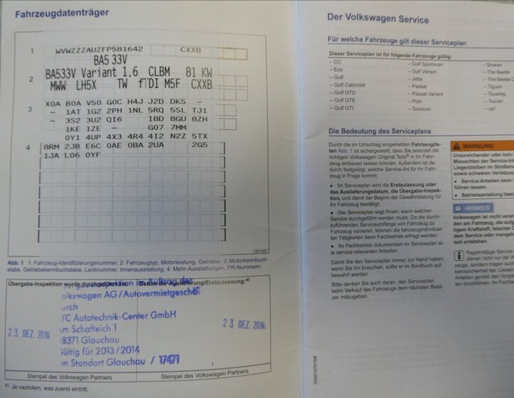 Volkswagen Golf Kombi 1,6 l 81 kw