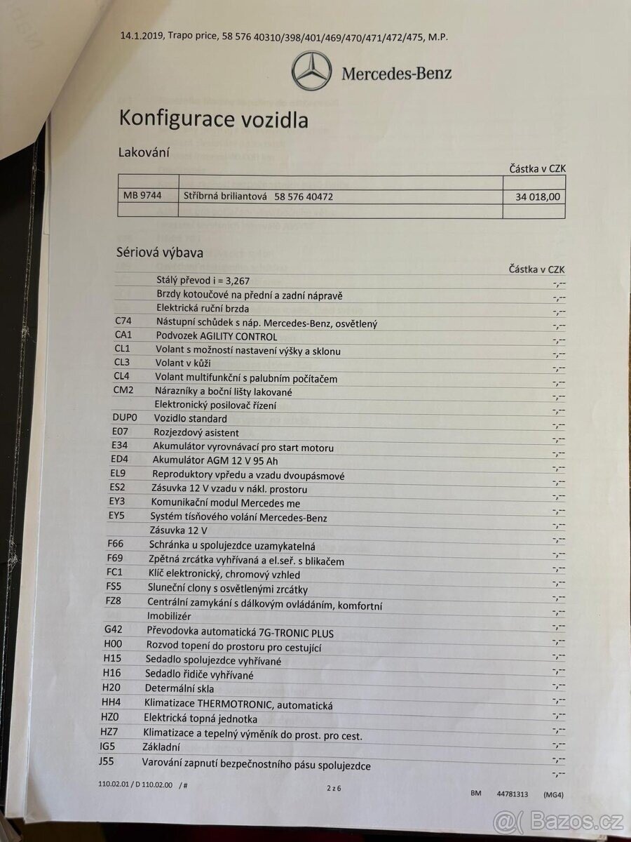 Mercedes-Benz Třídy V VAN / Minibus 0,0 140 kw