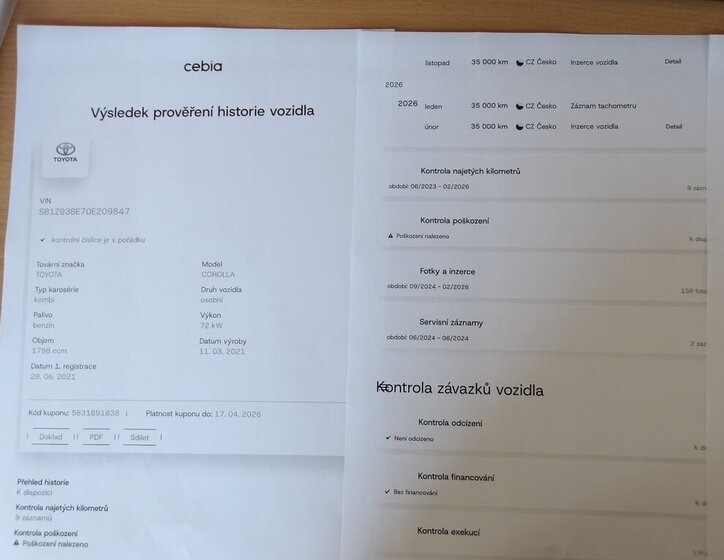 Toyota Corolla Kombi 1,8 l 72 kw