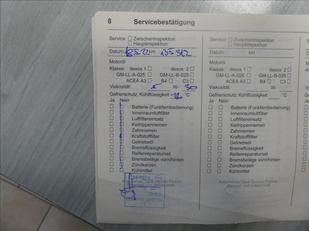 Opel Zafira MPV 1,8 l 103 kw