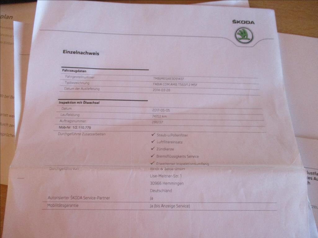 Škoda Fabia Kombi 1,2 l 63 kw