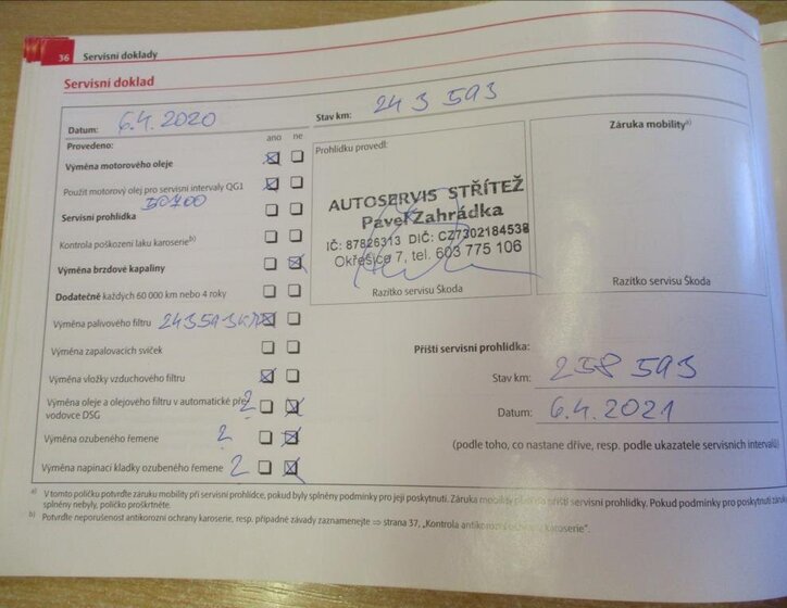 Škoda Octavia Sedan / Limuzína 2,0 l 103 kw