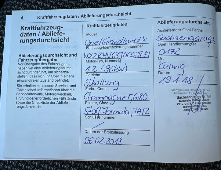 Opel Grandland X Hatchback 1,2 l 96 kw