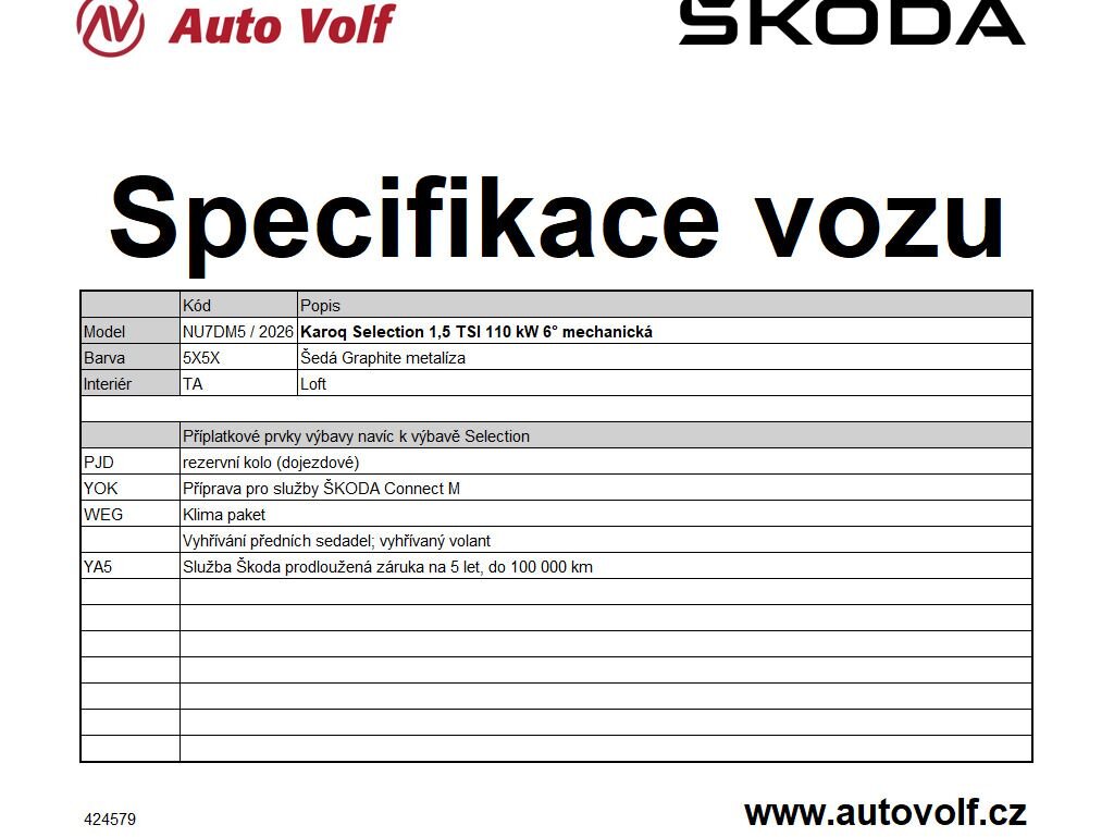 Škoda Karoq SUV 1,5 l 110 kw