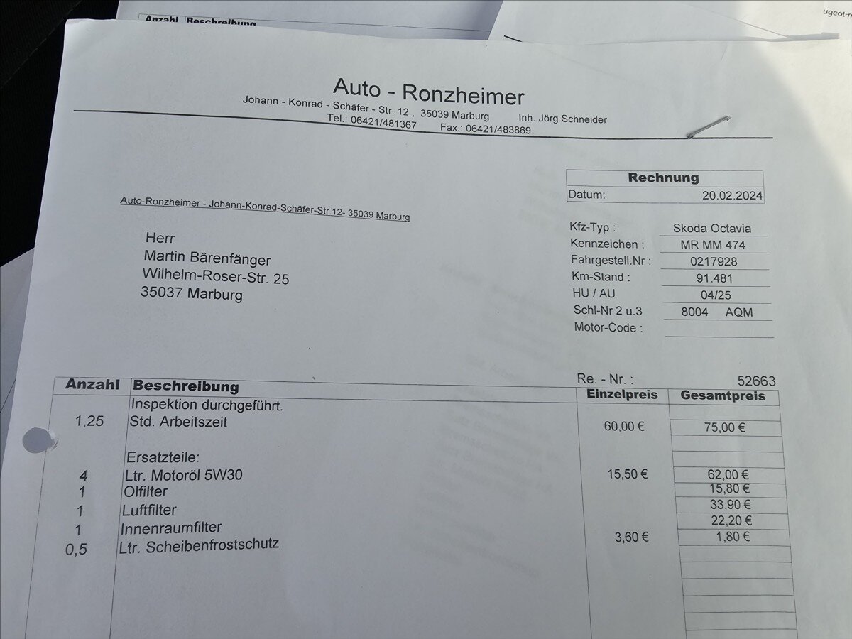 Škoda Octavia Kombi 1,4 l 110 kw
