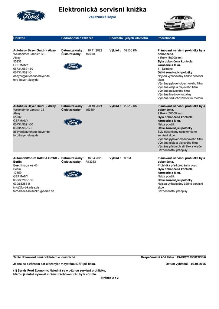 Ford Mondeo Liftback 2,0 l 110 kw