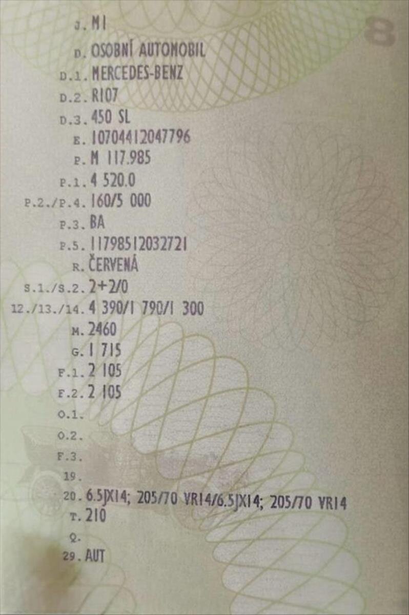 Mercedes-Benz SL Kabriolet 4,5 l 160 kw