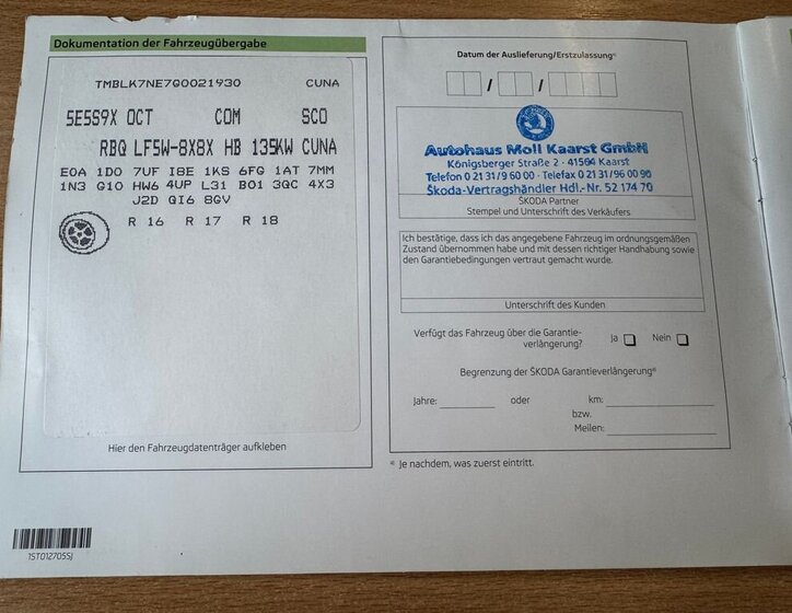 Škoda Octavia Kombi 2,0 l 135 kw