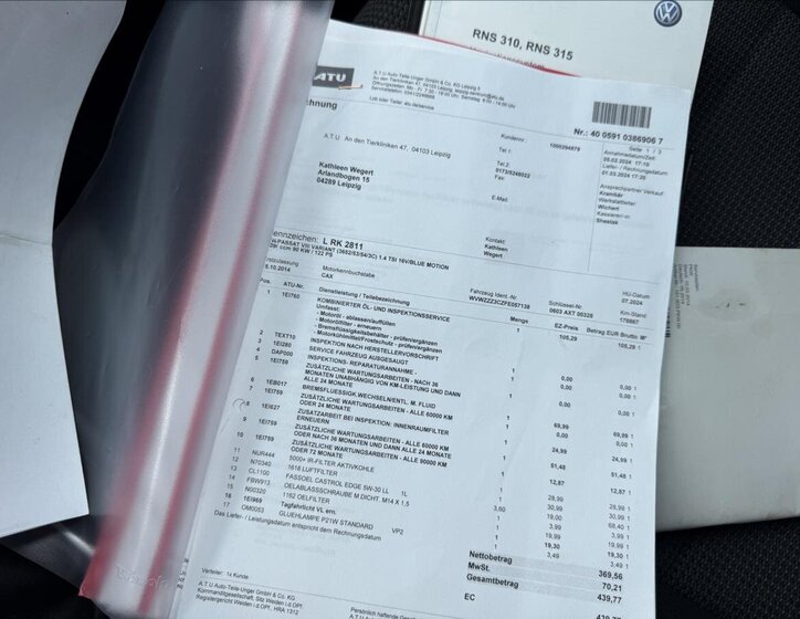 Volkswagen Passat Kombi 1,4 l 90 kw