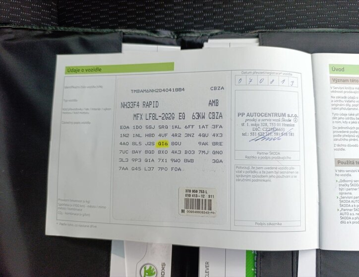 Škoda Rapid Hatchback 1,2 l 63 kw
