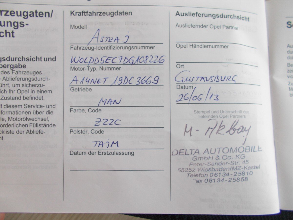 Opel Astra Sedan 1,4 l 103 kw